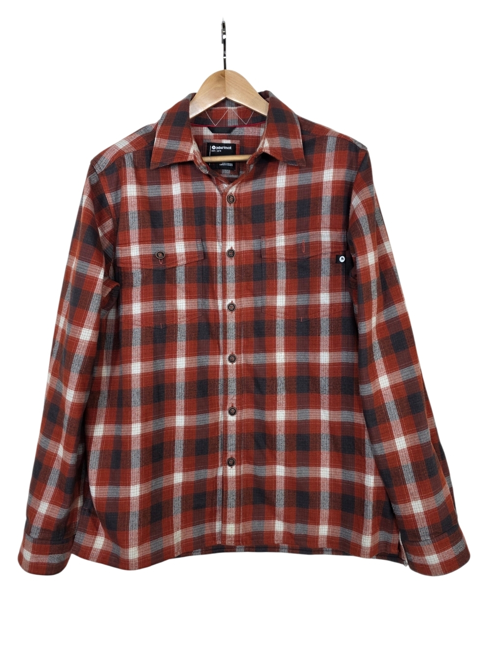 Marmot Movatn Flannel heavyweigth Plaid cotton blend  Button-Down Shirt